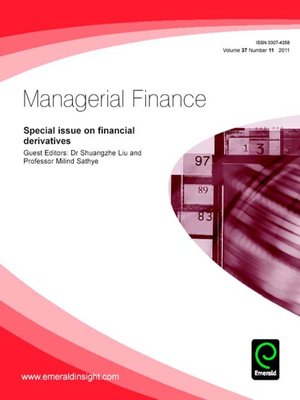 cover image of Managerial Finance, Volume 37 Issue 11